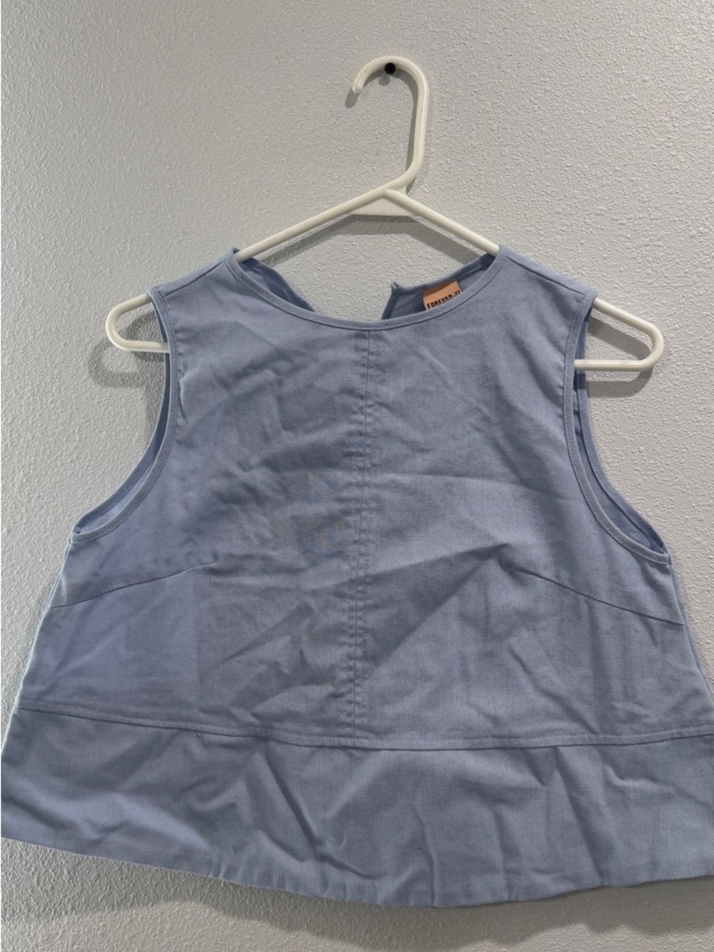 Forever 21 Light Blue Sleeveless Crop Top